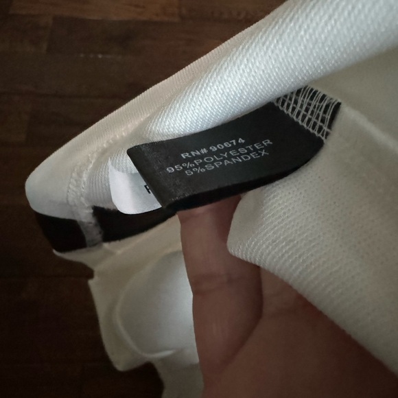 Boston Proper White Black Trim Tunic Blouse Top - Picture 5 of 6